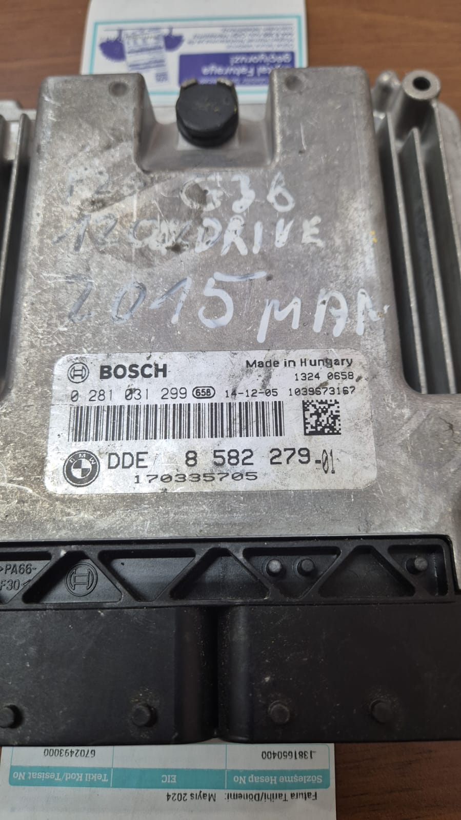 BMW F10 EDC17C50 MOTOR BEYNİ DDE 8582279 0281031299  EDC17C50-3.58  